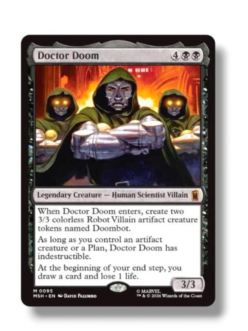 Doctor Doom Marvel Super Heroes Regular With Protective Clear Case - MINT